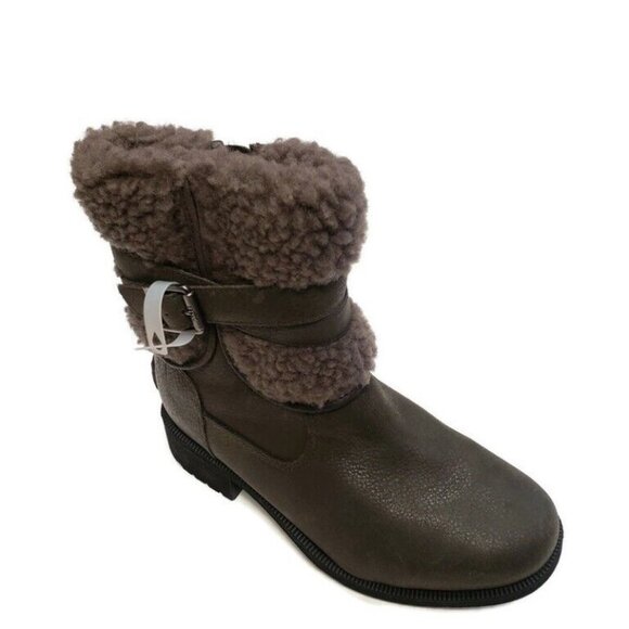 UGG Blayre IV Sz 6 Leather Sheepskin Boots Waterproof 1108131 Slate Olive Green - Picture 1 of 8
